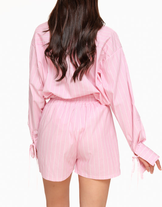 Light Pink Striped - Short