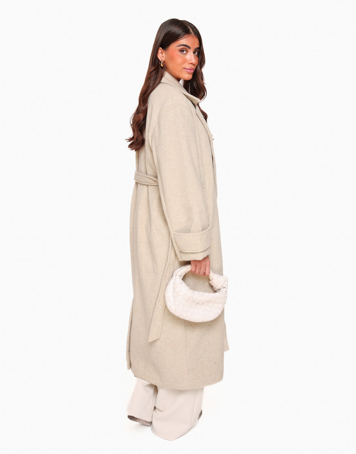 Beige Long Coat - Jacket