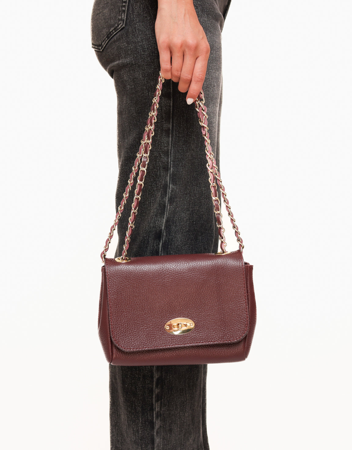 Bordeaux Leather Crossbody - Bag