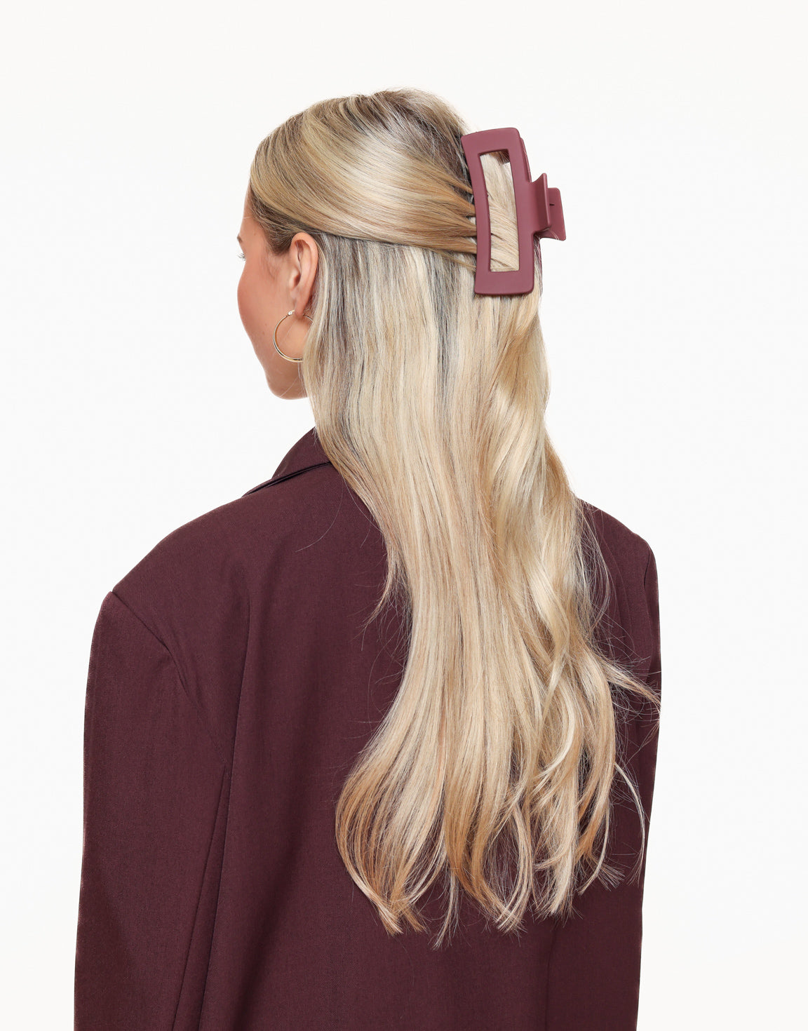 Bordeaux Large Rectangular - Hair Clip