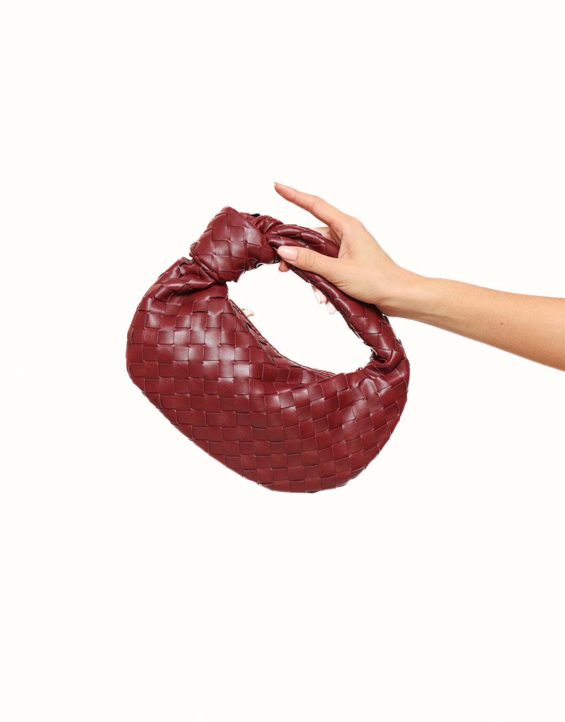 Burgundy Medium Braided - Bag