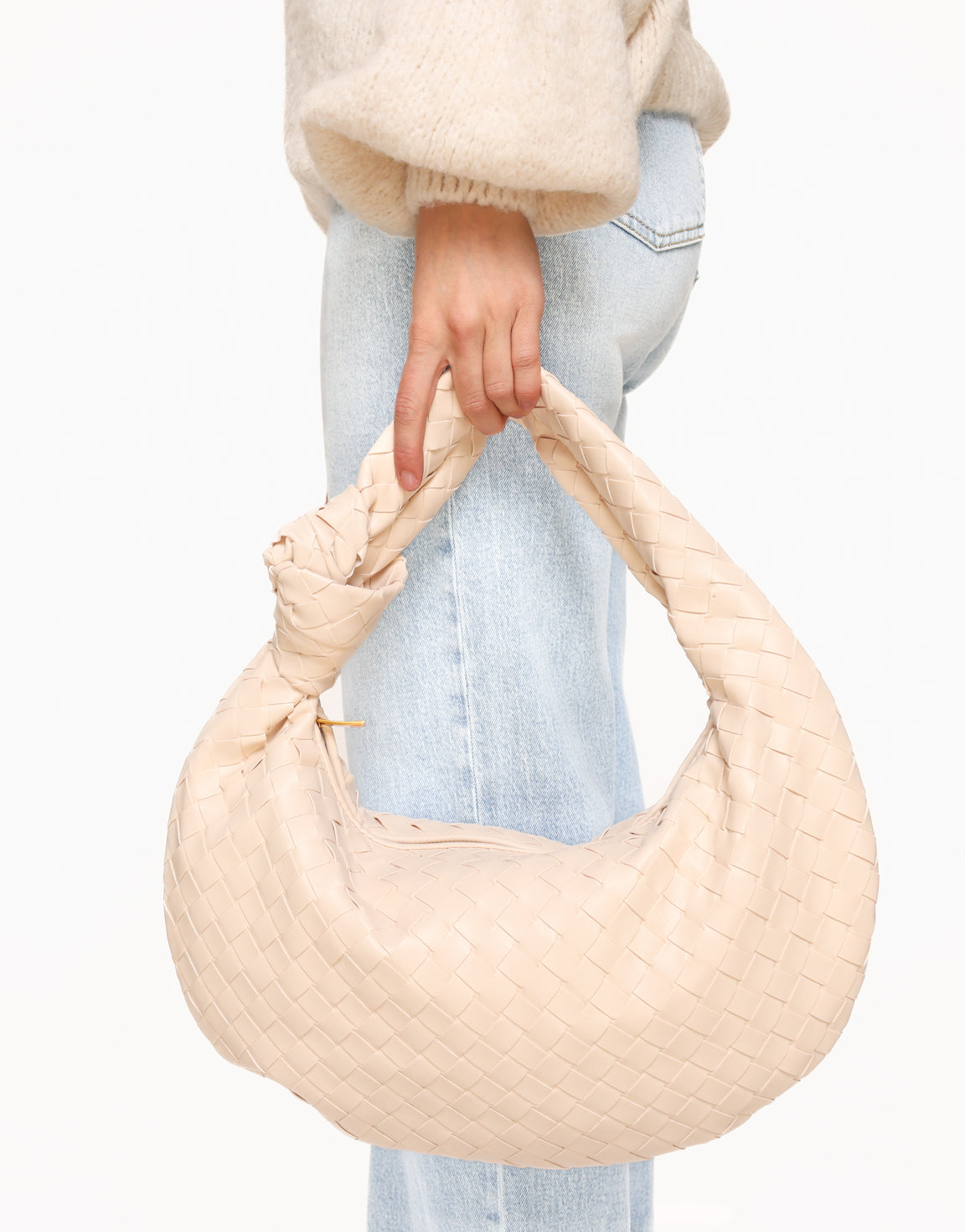 Creme Big Wide Braided - Bag