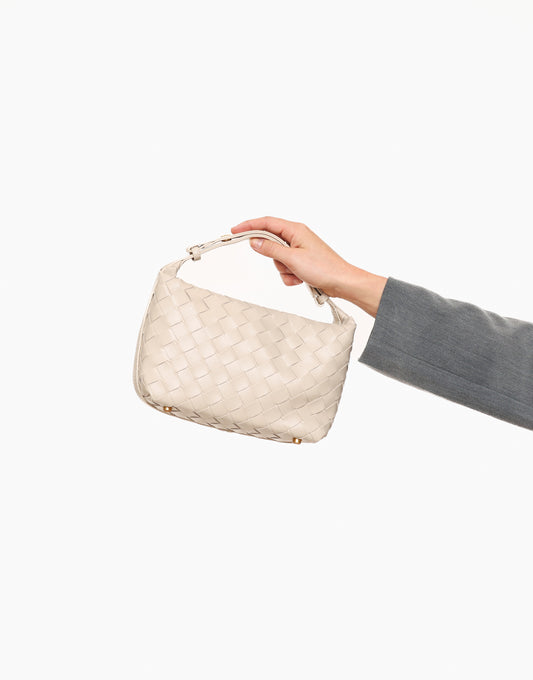 Creme Small Braided Bag