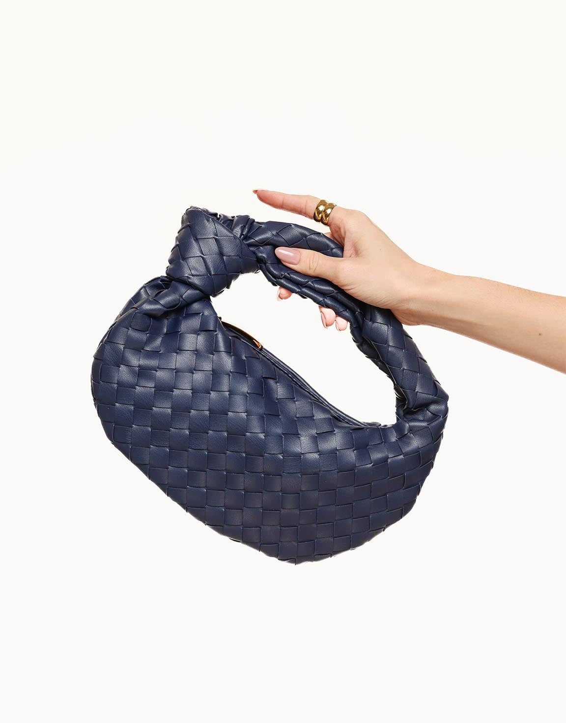 Navy Medium Braided - Bag