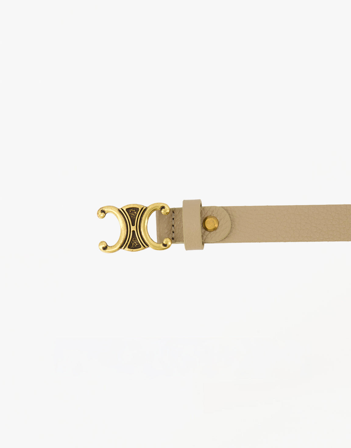 ACCESSOIRES-TAUPE-SMALLE-GEDETAILLEERDE-GOUDEN-GESP-RIEM-BOVENAANZICHT