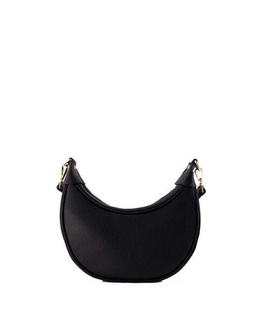 Black Half Round Leather - Bag