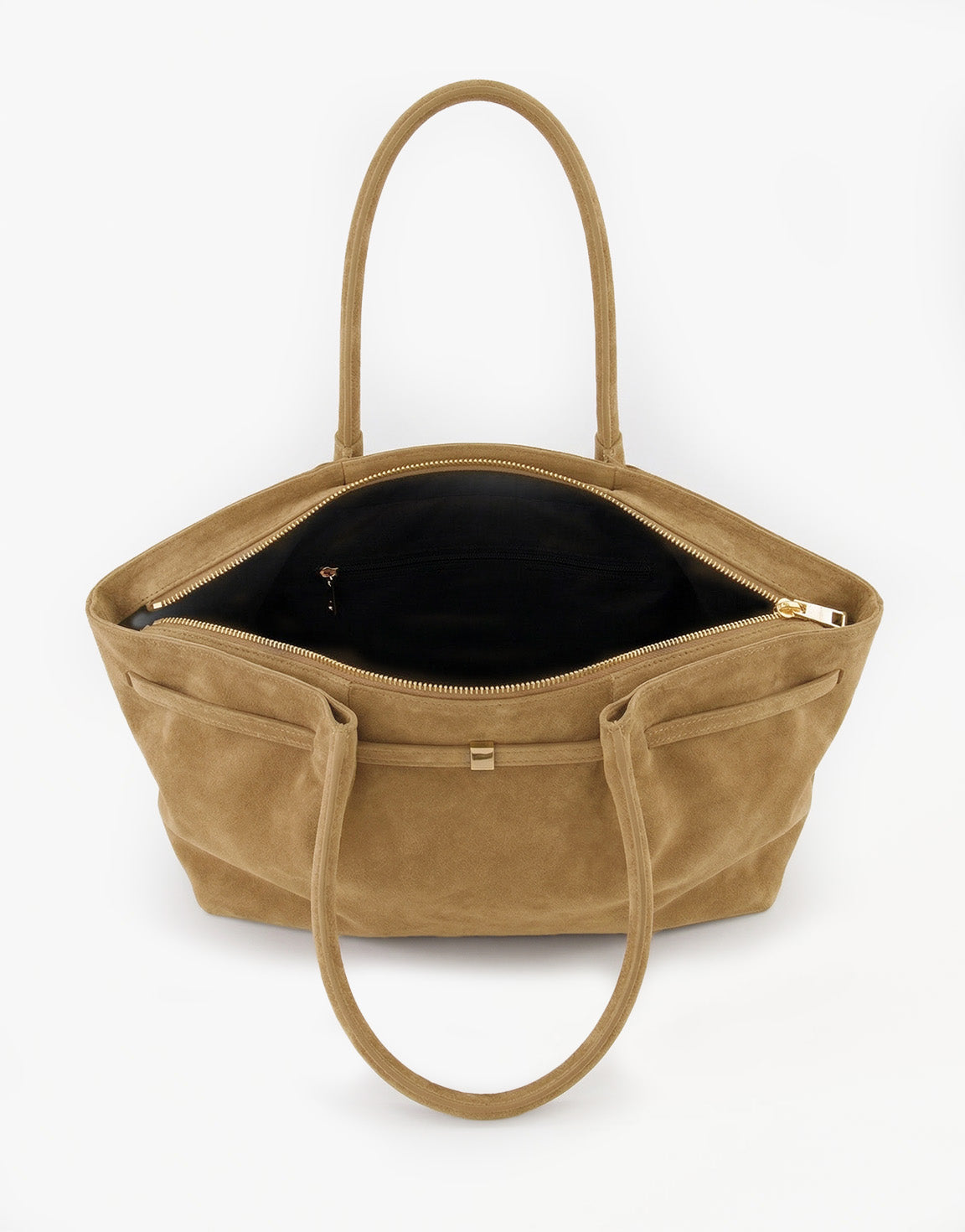 Beige Grote Suede Shopper - Tas