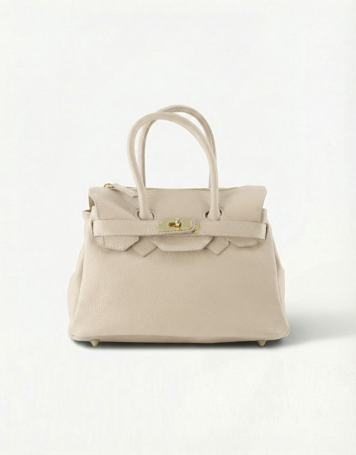 Beige Medium Gold Details - Bag