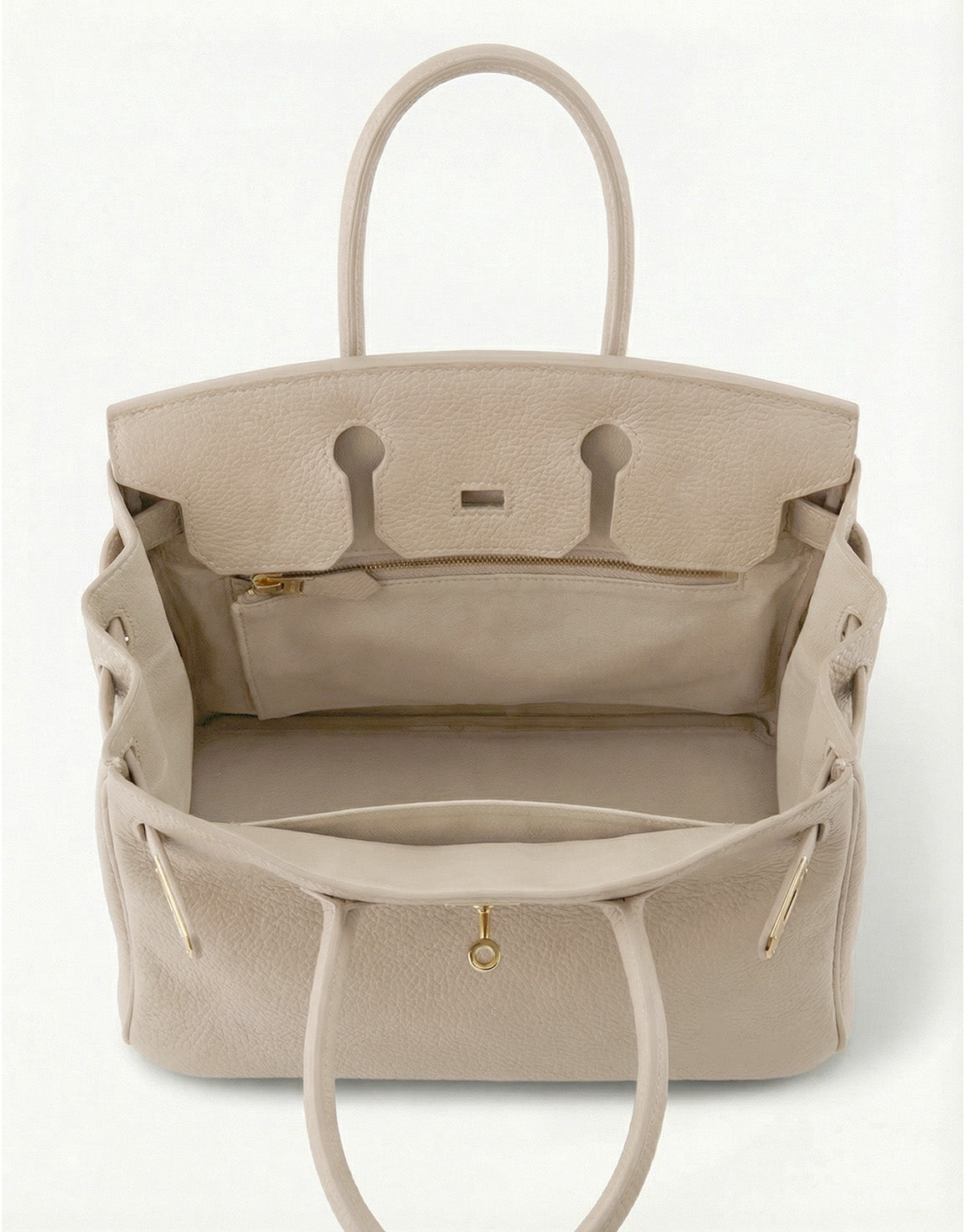 Beige Medium Gold Details - Bag
