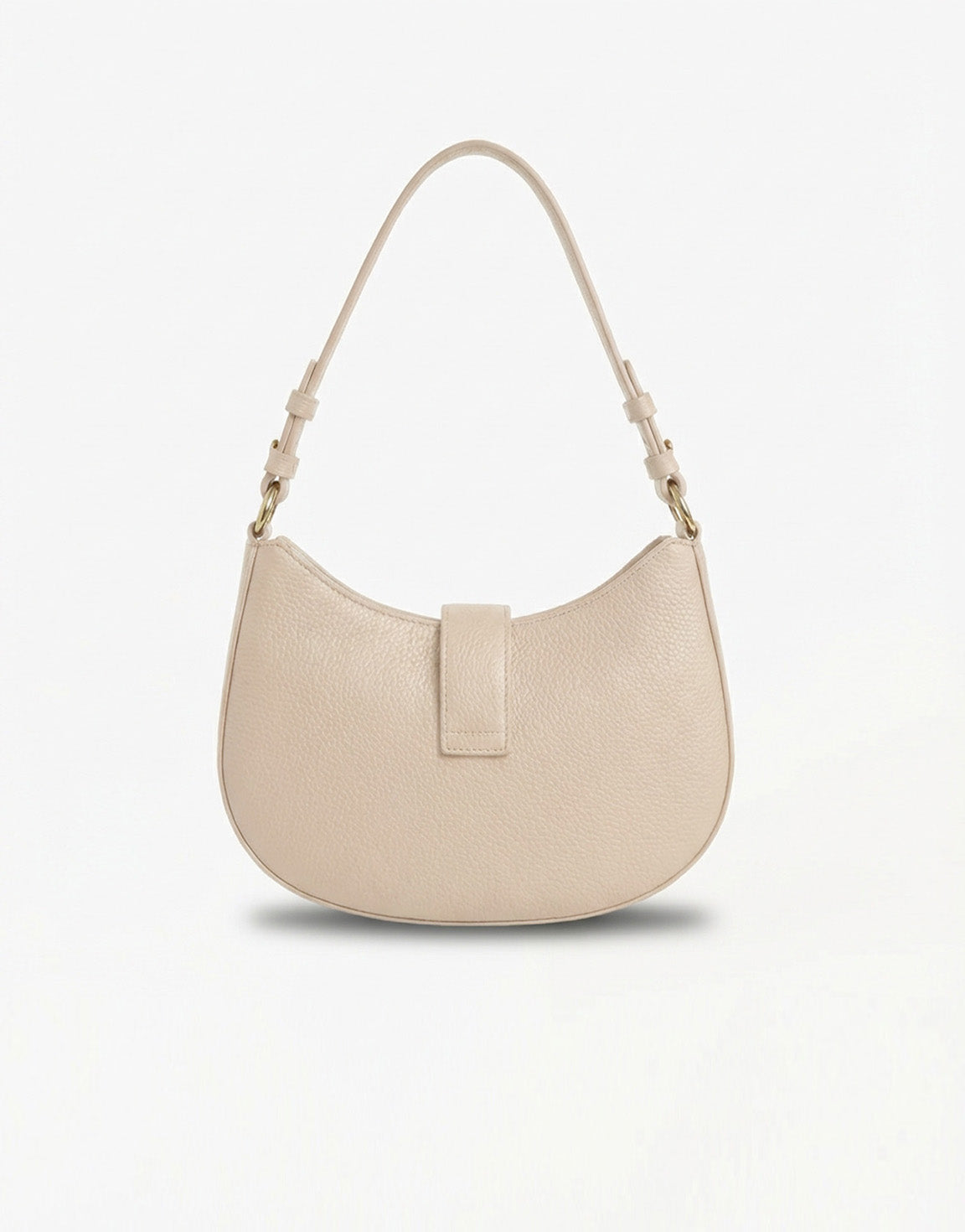 Beige Ovale Gouden Detail - Handtas