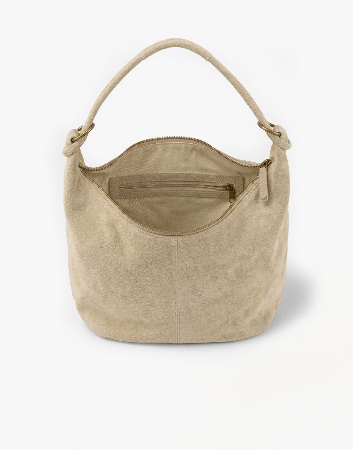 Beige Suede - Schoudertas