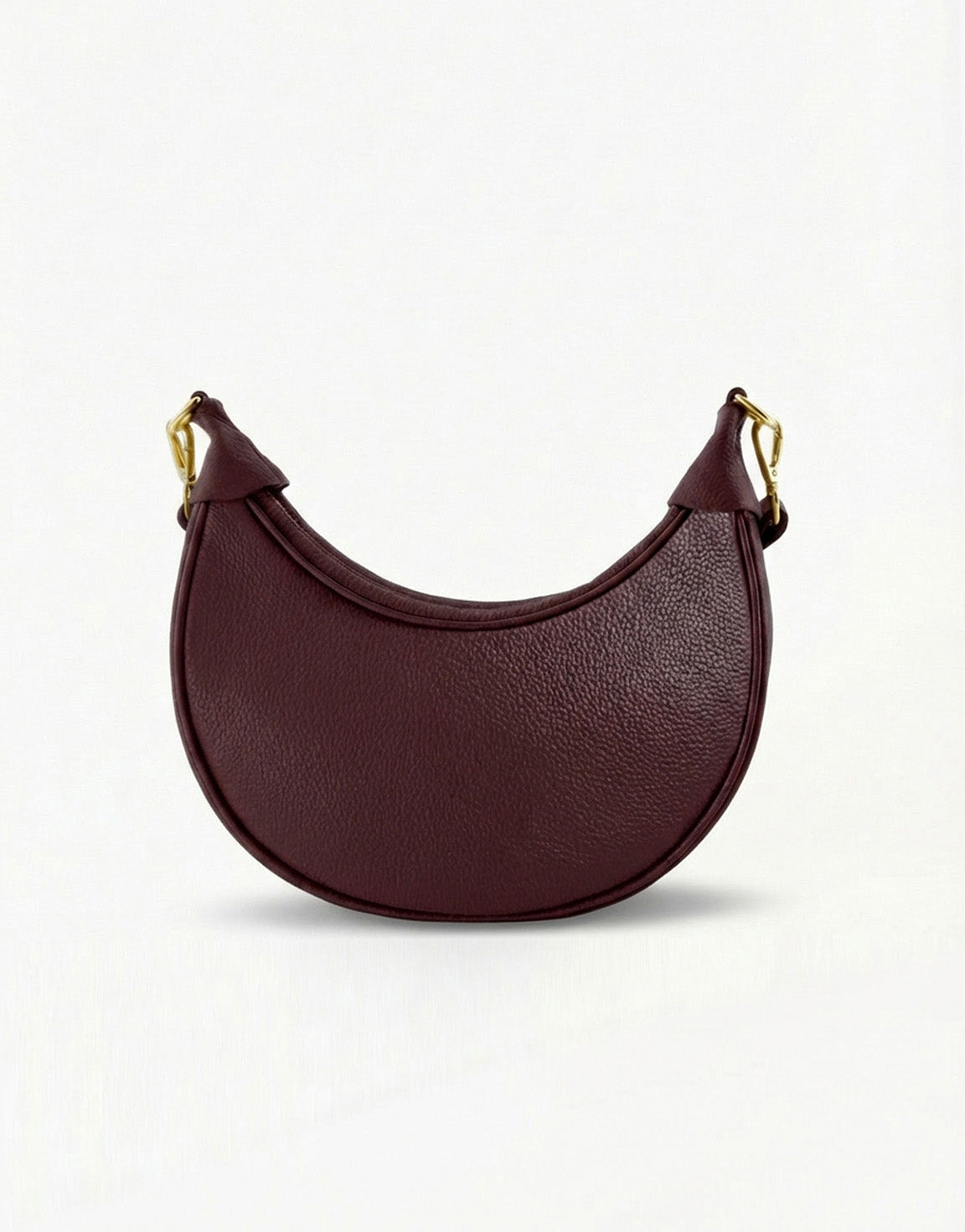 Bordeaux Half Ronde Leren - Tas