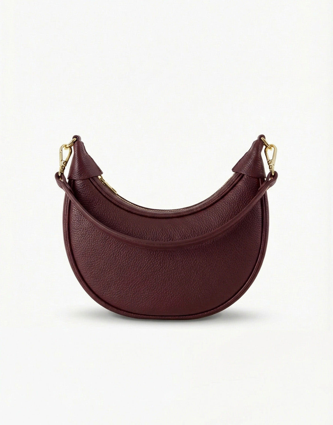 Bordeaux Half Ronde Leren - Tas