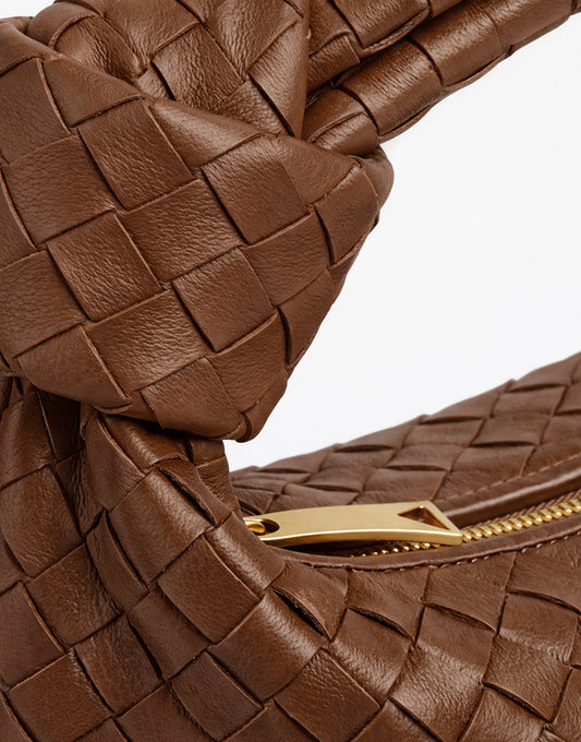 Brown Medium Braided - Bag