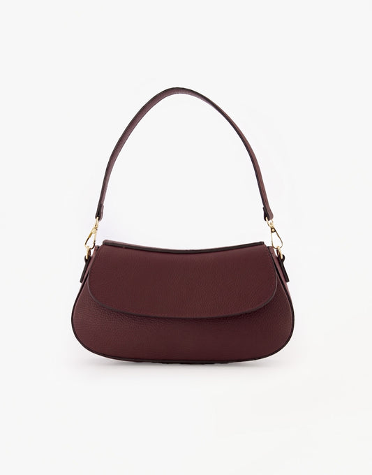 Burgundy Elegante Leren - Tas