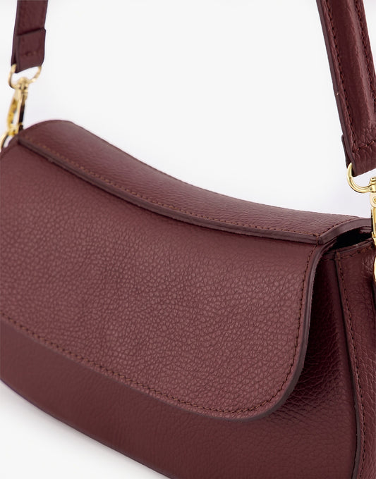 Burgundy Elegante Leren - Tas