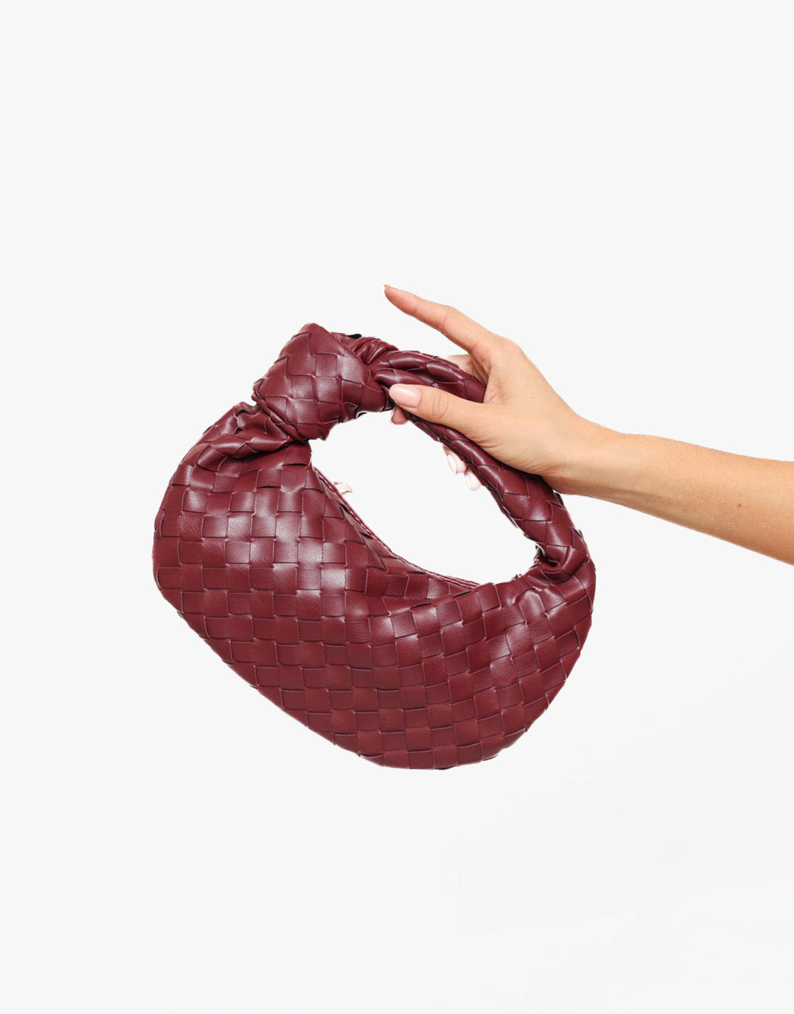 Burgundy Medium Braided - Bag