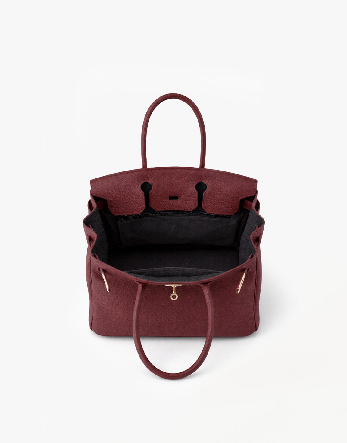 Burgundy Medium Gold Details - Bag