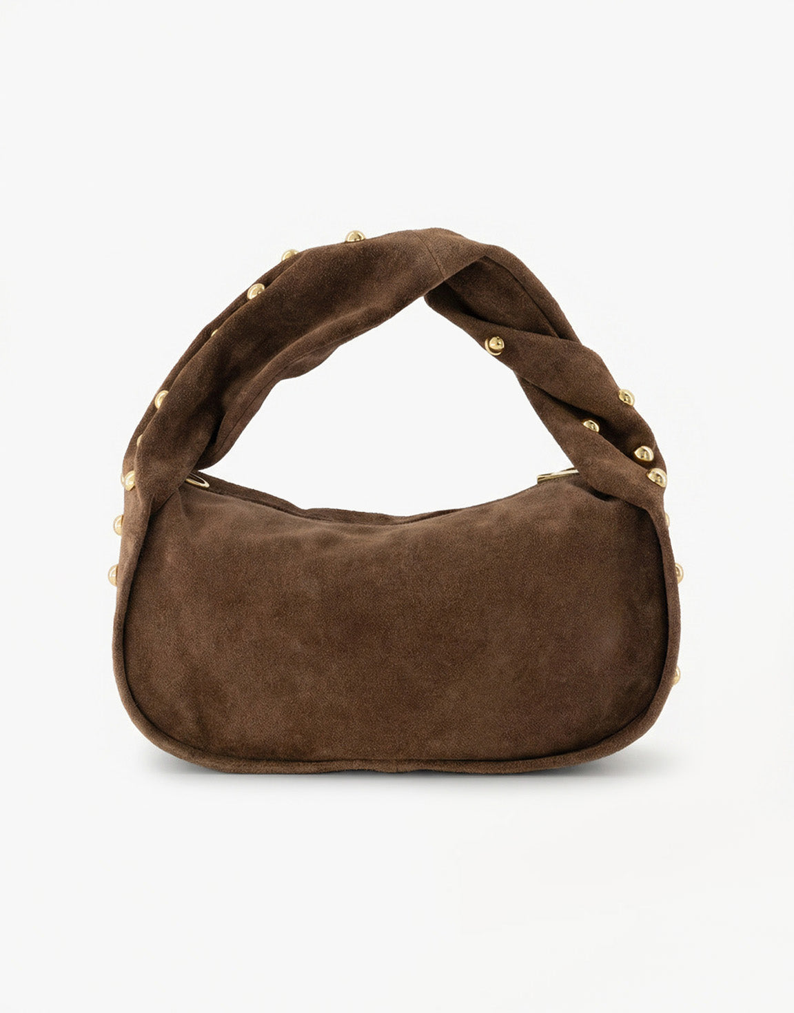 Camel Round Gold Studs - Bag