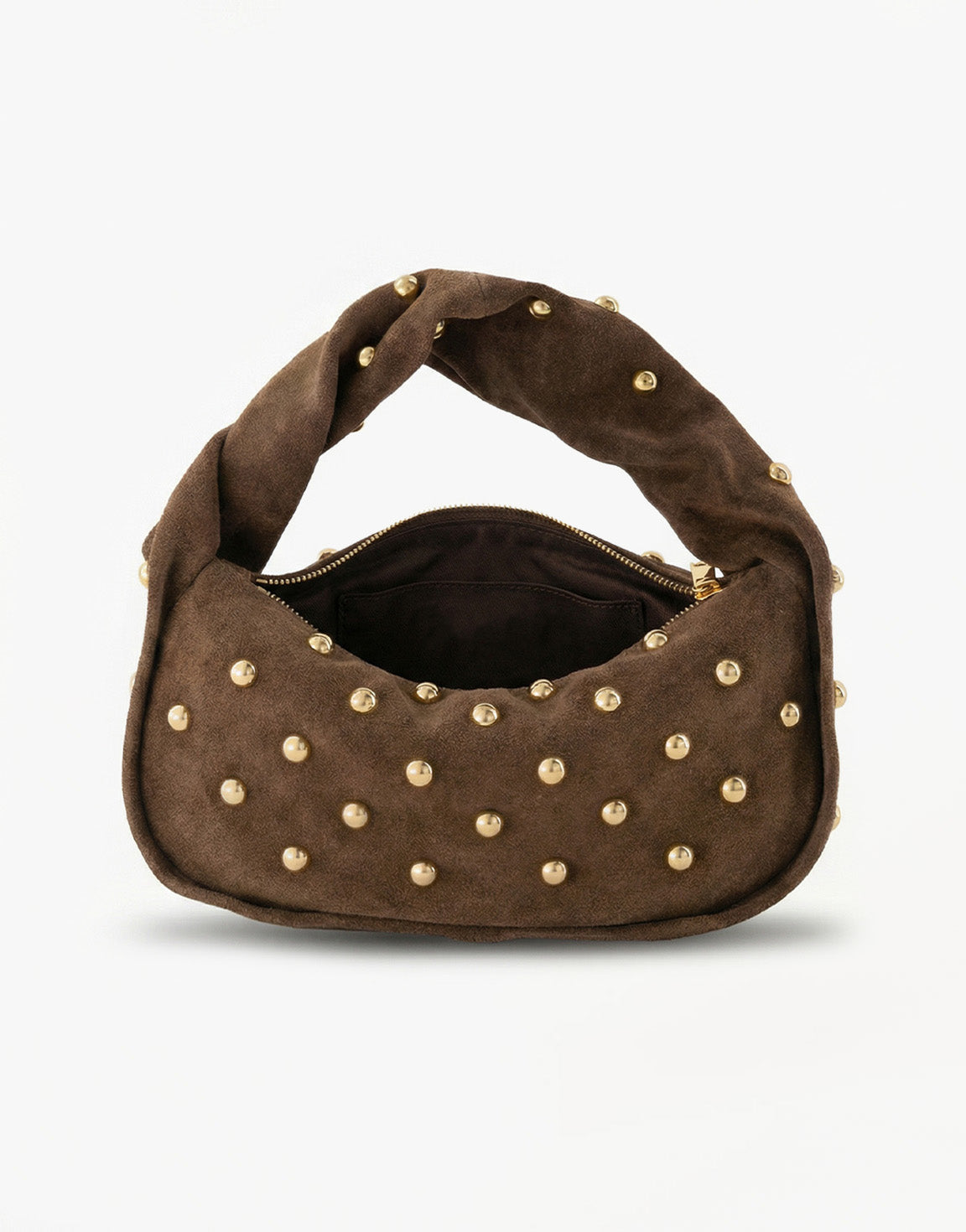 Camel Round Gold Studs - Bag
