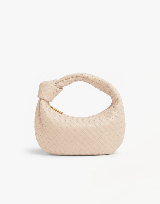 Cream Medium Braided - Bag