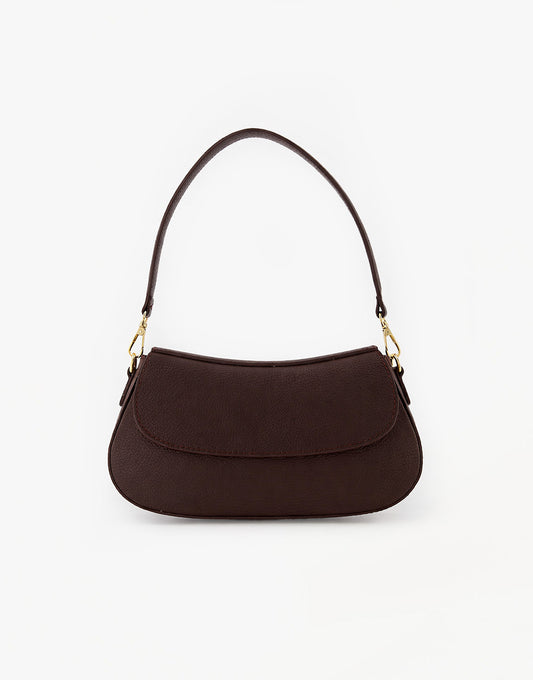 Dark Brown Elegant Leather - Bag
