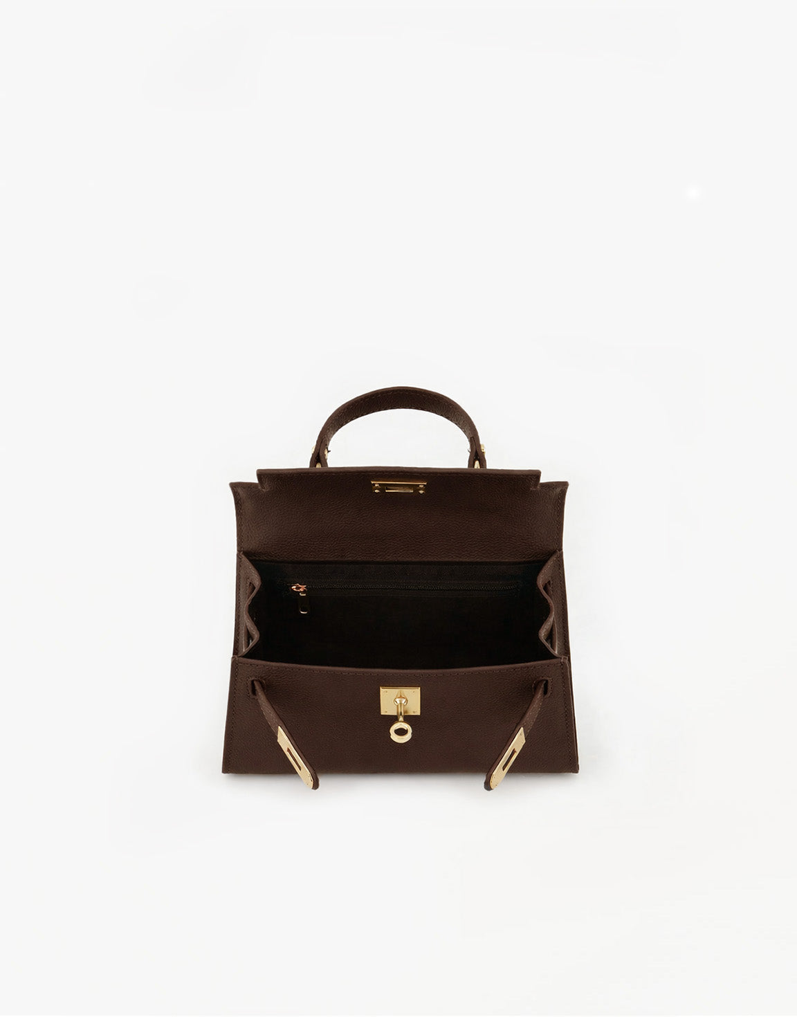 Donkerbruine Gouden Details - Tas