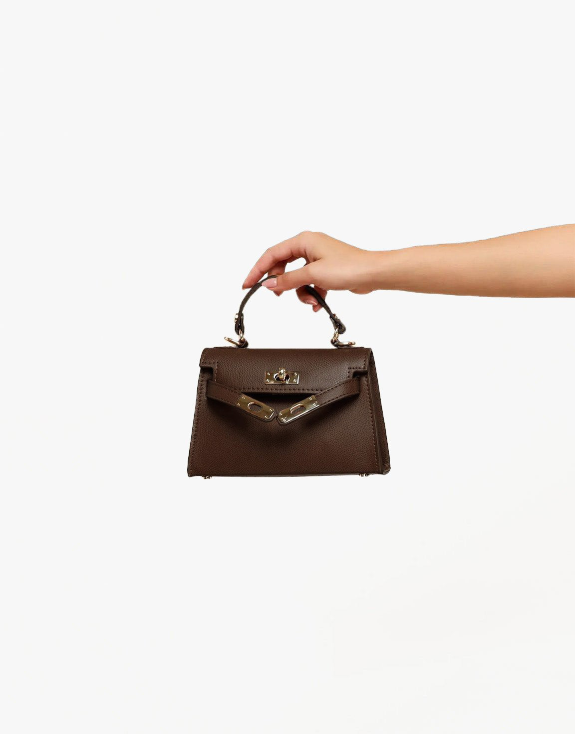 Donkerbruine Gouden Details - Tas