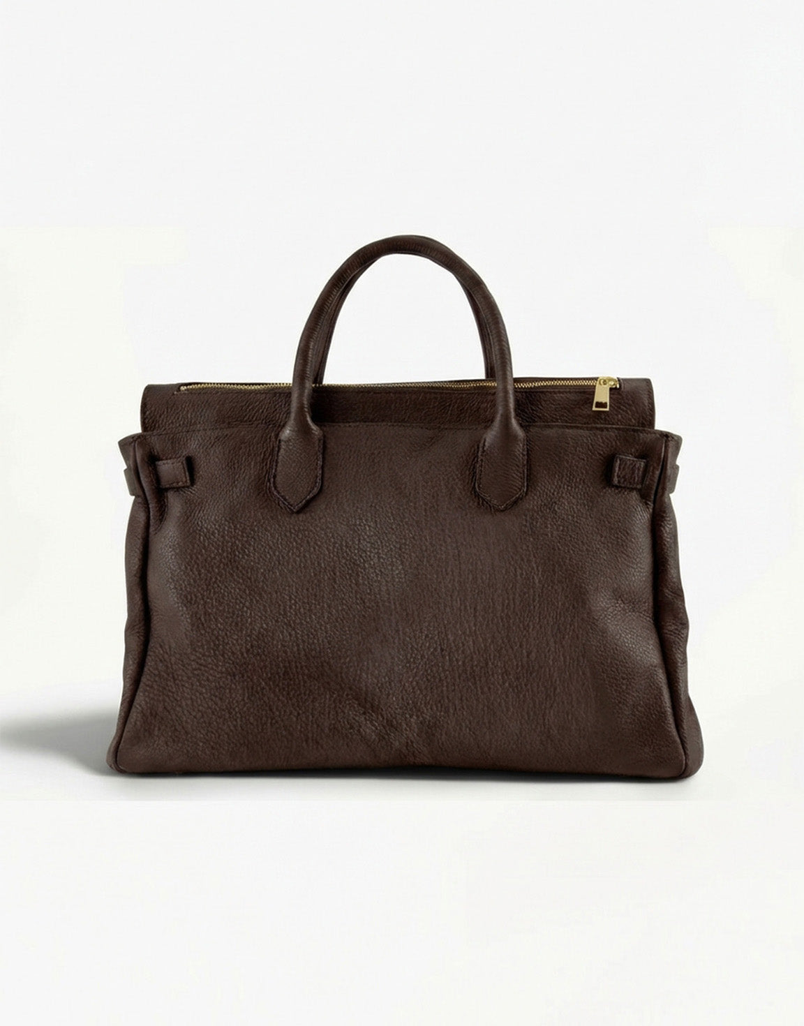 Donkerbruine Grote Gouden Details - Tas