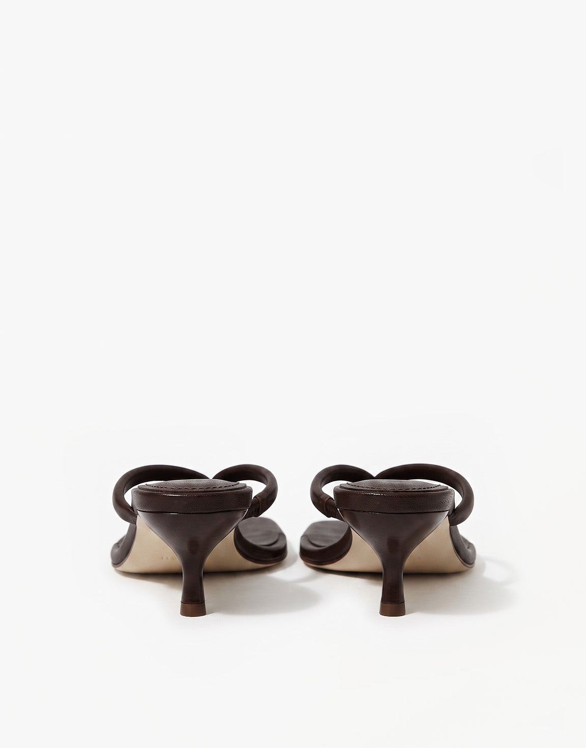 Donkerbruine Vierkante Basic Hakje - Teenslippers