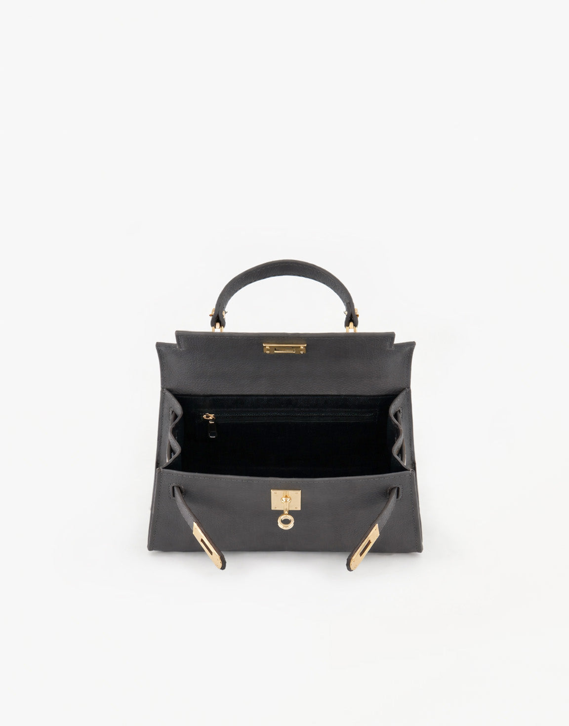 Dark Gray Gold Details - Bag