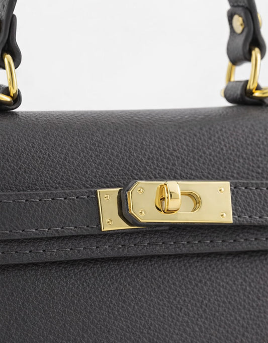Dark Gray Gold Details - Bag