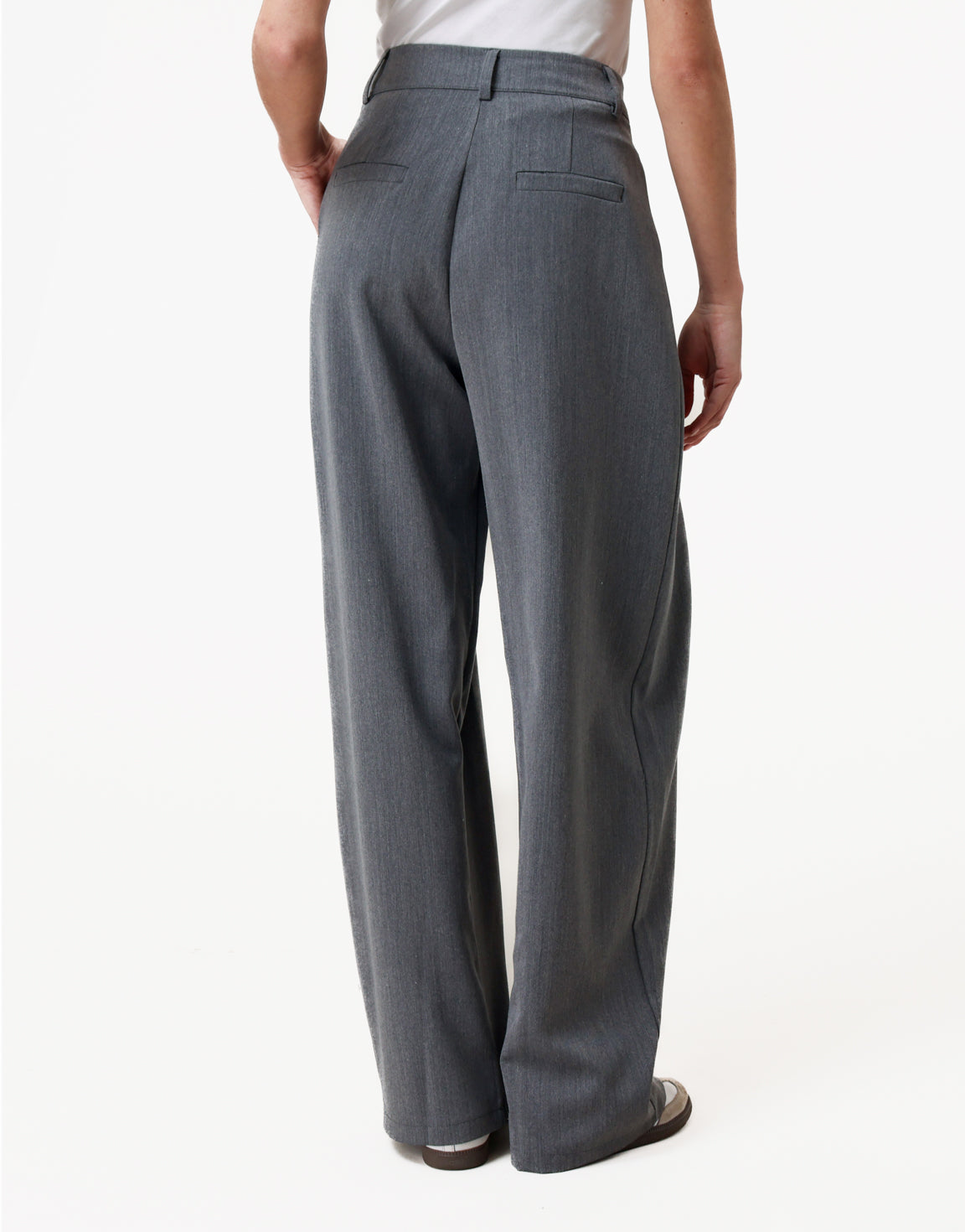 Gray Wide Balloon Pleats - Trousers