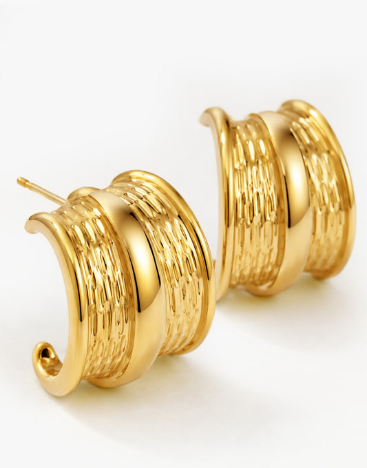 Gouden Grote Iconic - Oorbellen