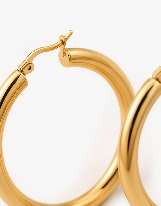 Gouden Grote Ring - Oorbellen
