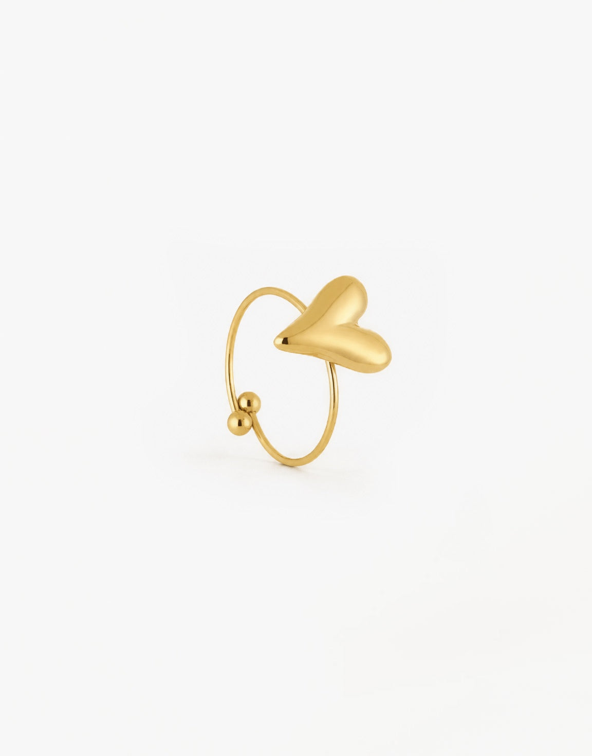 Gouden Kleine Statement Hart - Ring