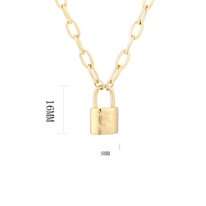 Golden Heart Lock - Necklace
