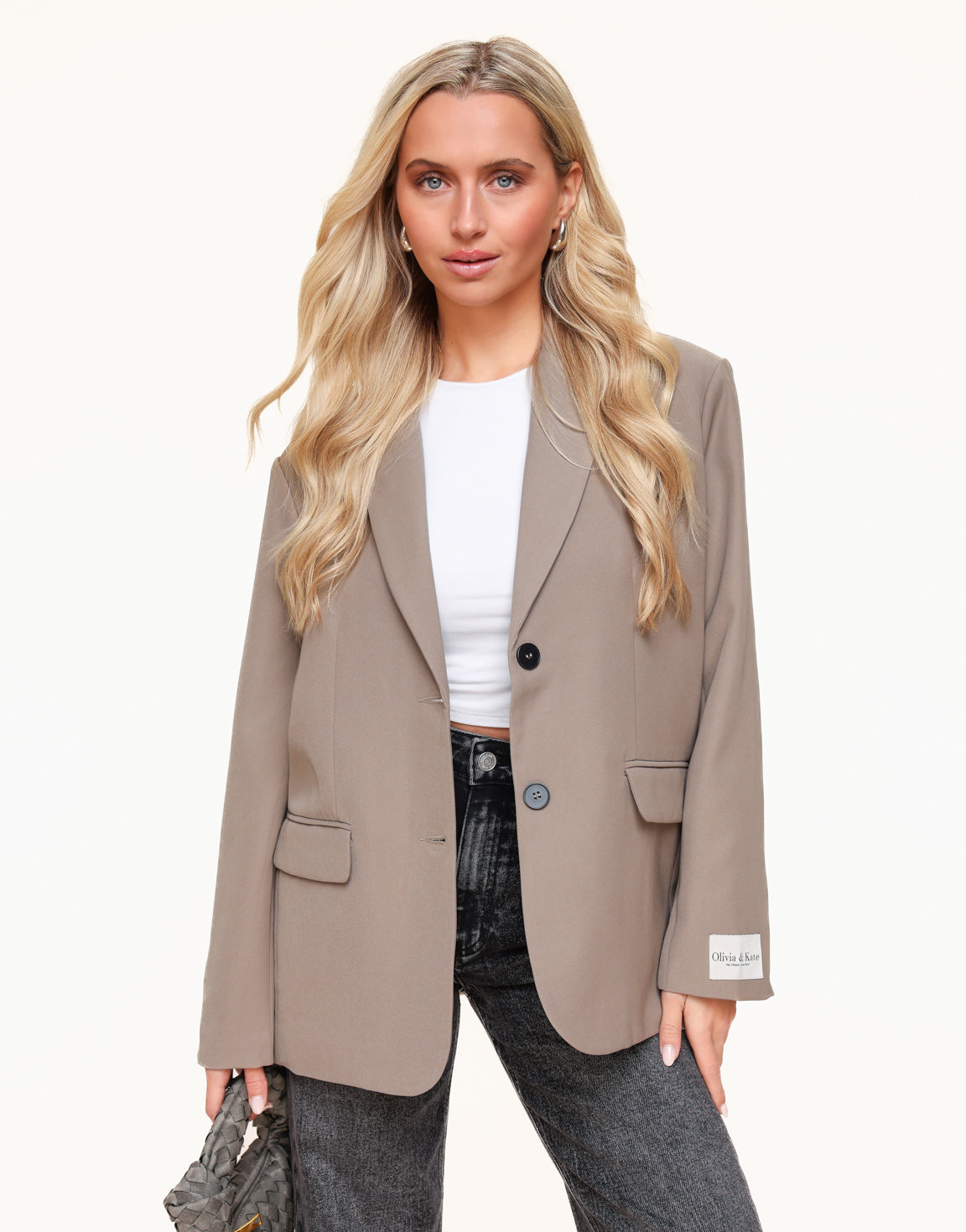 Taupe STUDIO Basic Oversized - Blazer