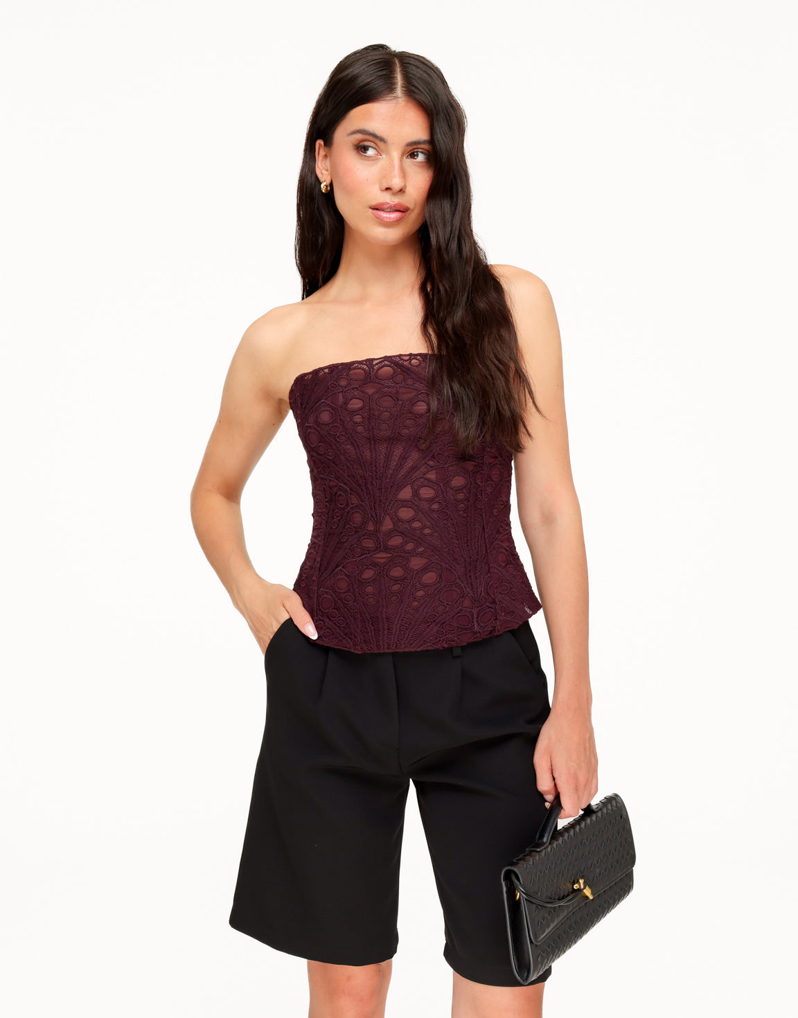 KLEDING-AUBERGINE-CORSET-TOP-ZWARTE-EDIT-LANGE-SHORT-01