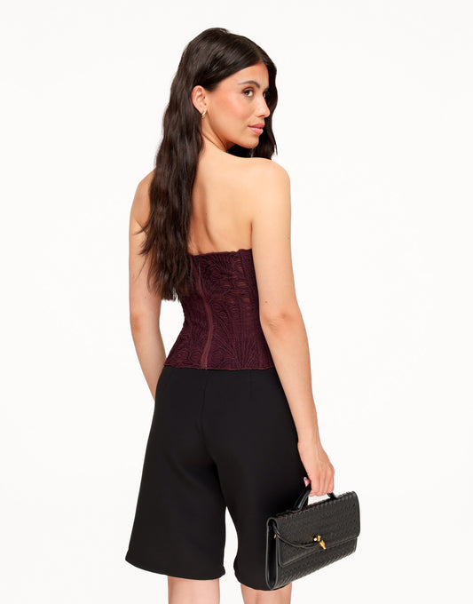KLEDING-AUBERGINE-CORSET-TOP-ZWARTE-EDIT-LANGE-SHORT-04