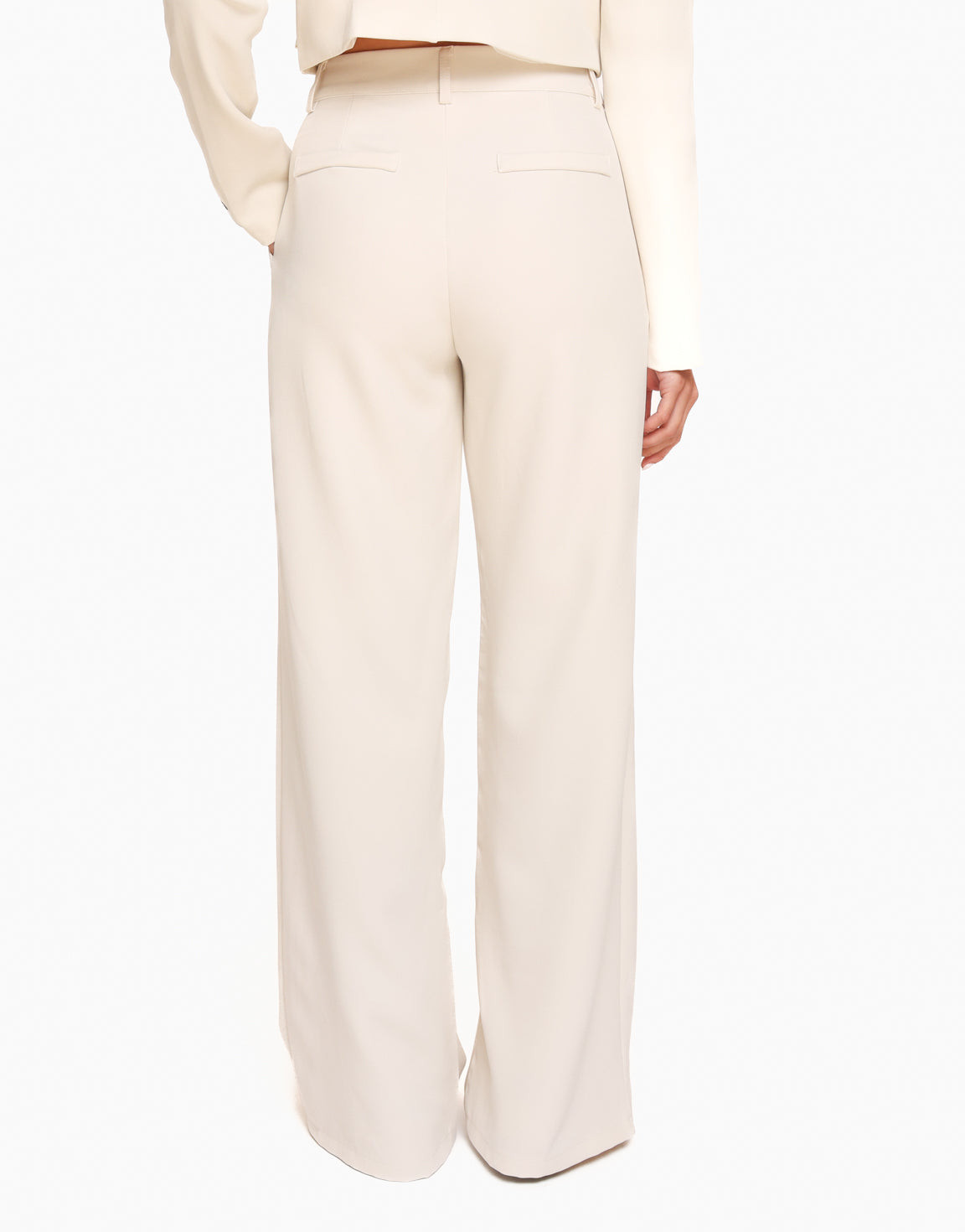 Beige F/W Edit Hoge Taille - Pantalon