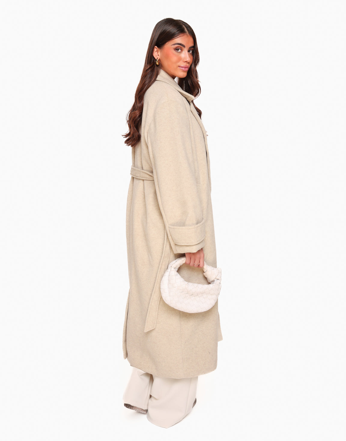 Beige Long Coat - Jacket