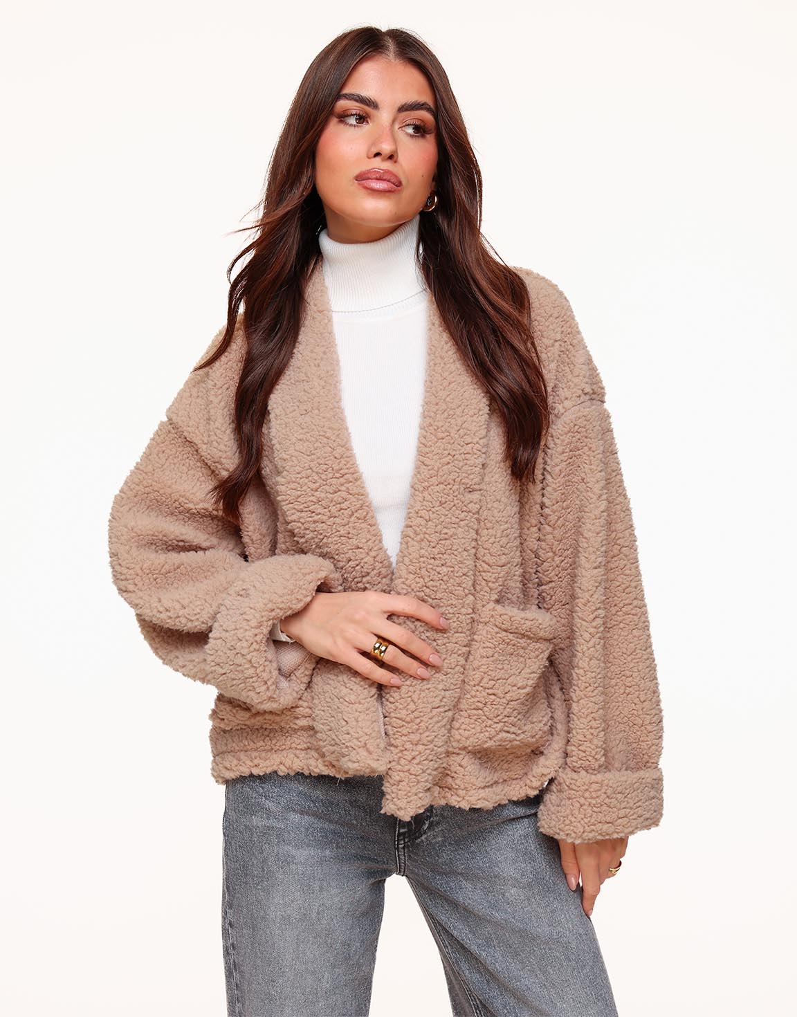 Beige Teddy - Cardigan