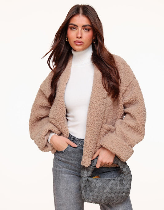 Beige Teddy - Cardigan