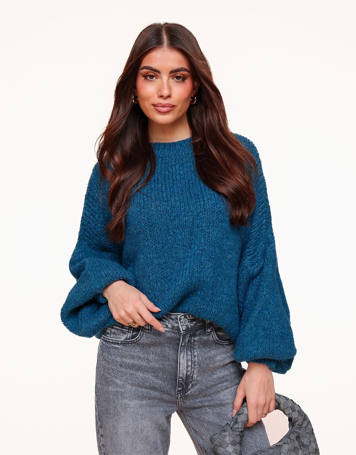 Petrol Wool Knitted - Sweater