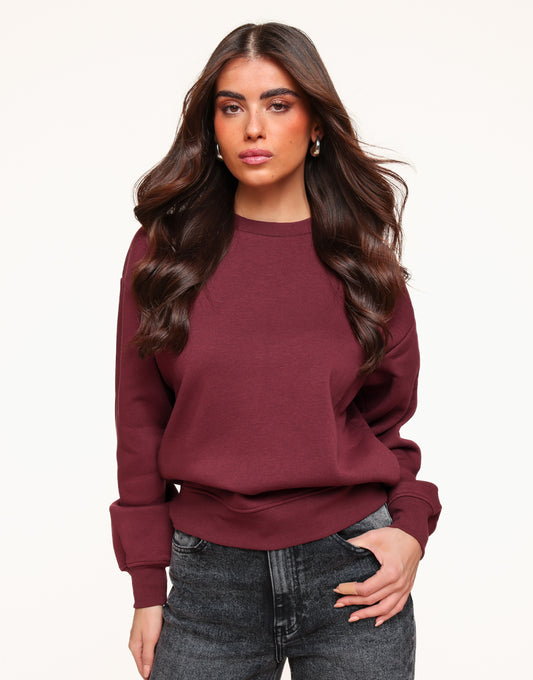 Bordeaux Basic LS - Sweater