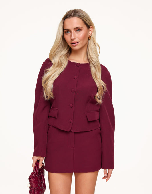 Bordeaux F/W Edit Knopen Jas - Set