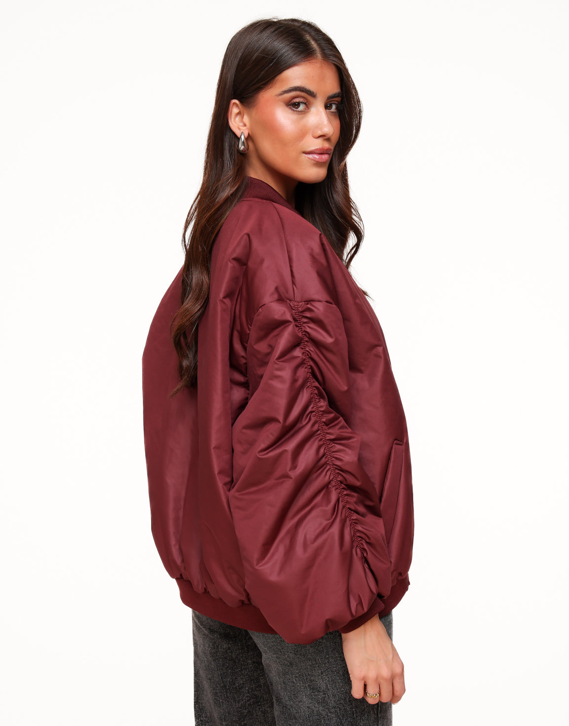 Bordeaux Oversized Bomber - Jas