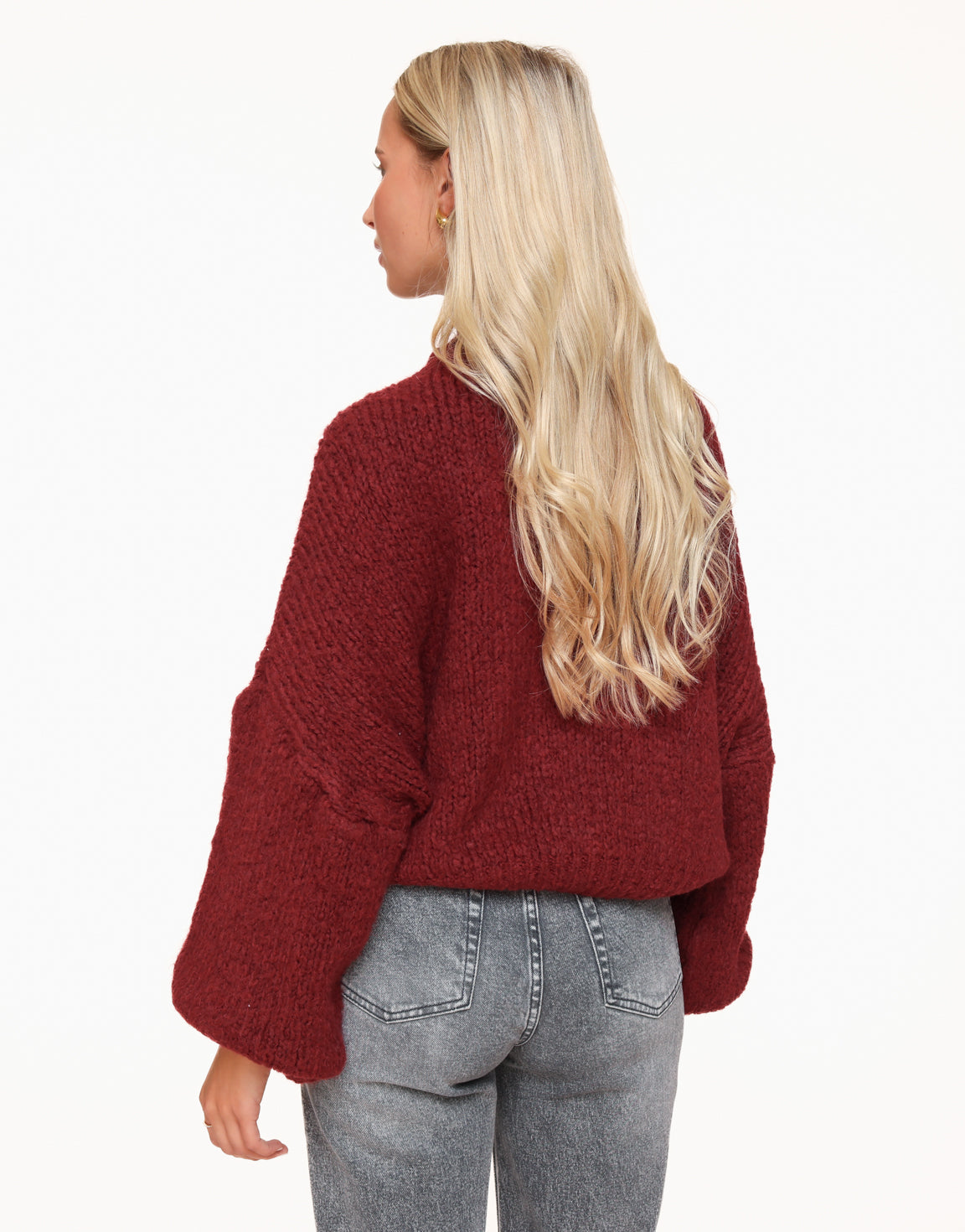 Bordeaux Wool Knitted - Sweater