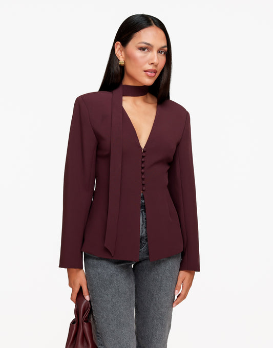 KLEDING-BORDEAUX-VHALS-KNOOPJES-BLAZER-SJAAL-VOORAANZICHT-01